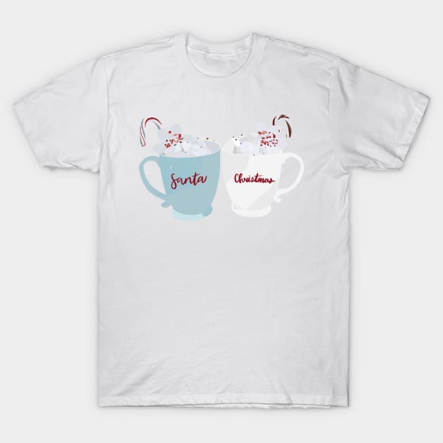 santa christmas mugs T-Shirt by Marianaechev